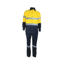 Custom Protective Two Piece Safety Fire Overalls For Work Construction Workers
